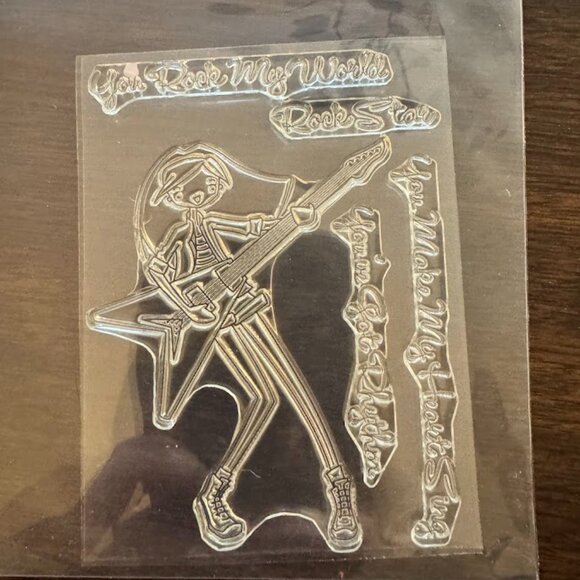 Rock Star Clear Unmounted Stamp Set - Picture 2 of 2